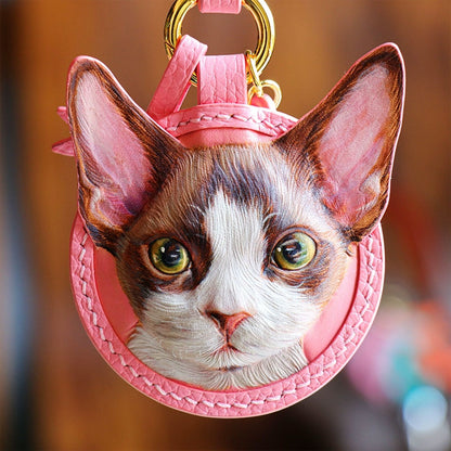 3D Personalized Pet Memorial Portrait Leather Ornament