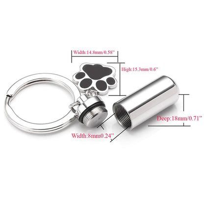 The Paw Personalized Pet Memorial Cremation Keychain