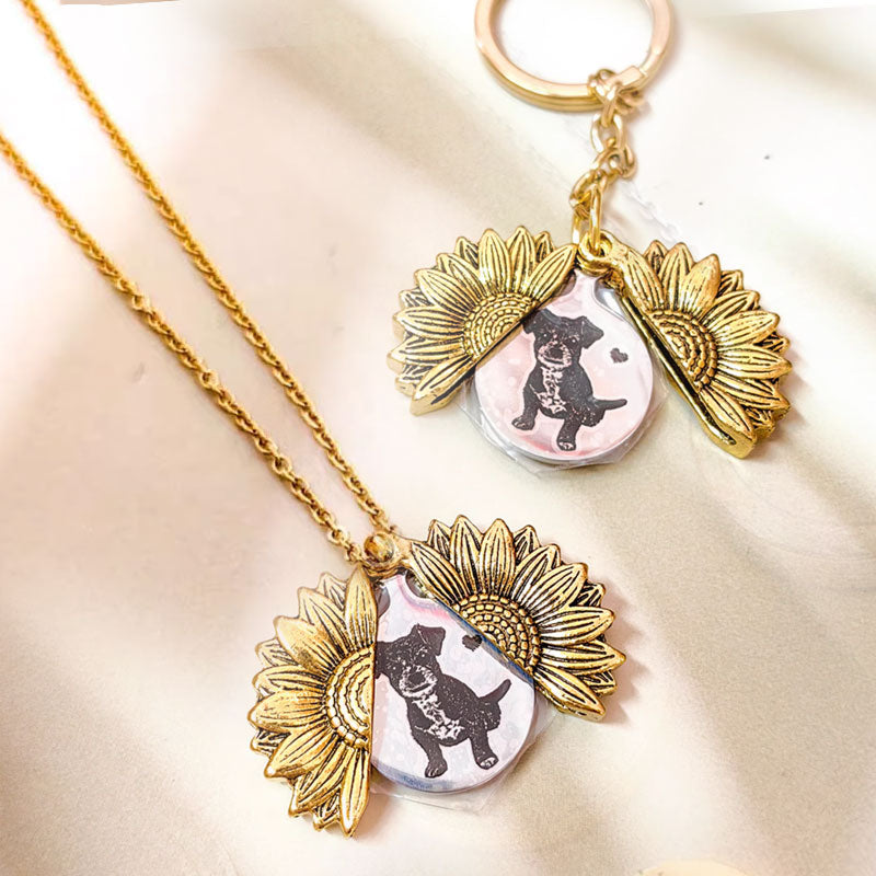 Personalized Sunflower Necklace