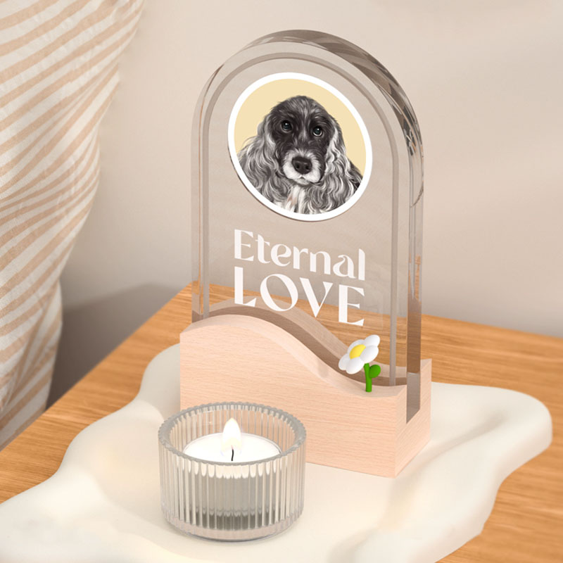 Personalized Pet Memorial Glass Plaque with Custom Engraving