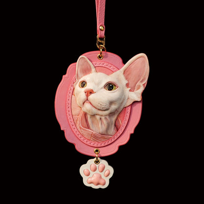 3D Personalized Pet Memorial Portrait Leather Ornament