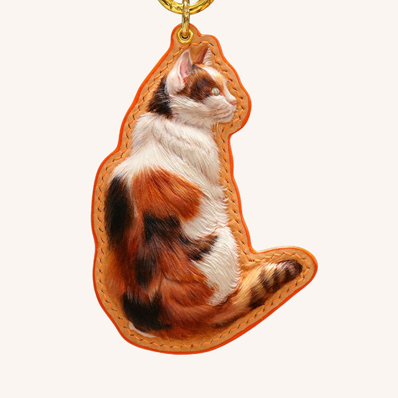 3D Personalized Pet Memorial Portrait Leather Ornament