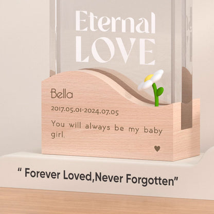 Personalized Pet Memorial Glass Plaque with Custom Engraving