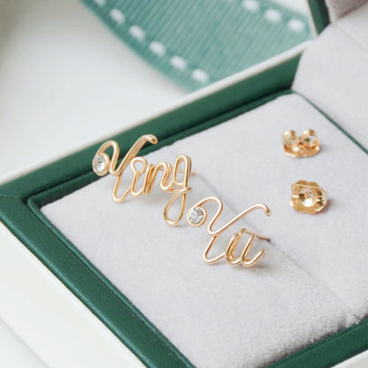 Amour Personalized Name Earrings