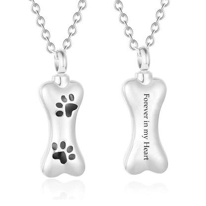 The Bone Personalized Pet Memorial Cremation Urn Necklace