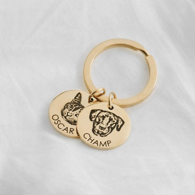 Personalized Pet Face Keychain