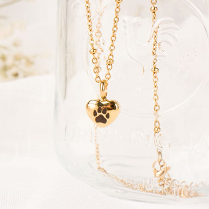 Heart Personalized Engraved Pet Memorial Cremation Urn Necklace