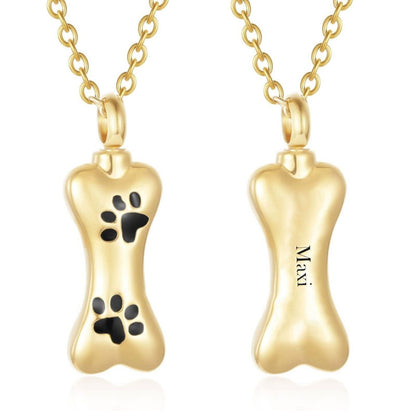 The Bone Personalized Pet Memorial Cremation Urn Necklace