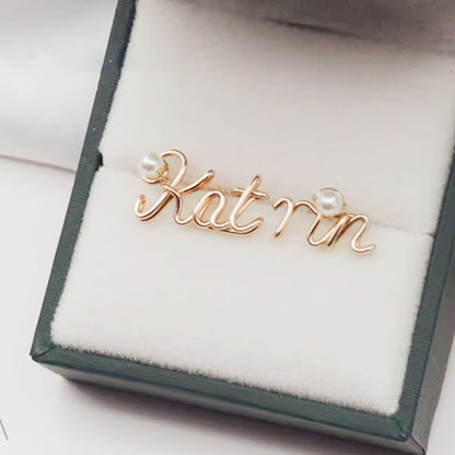 Amour Personalized Name Earrings