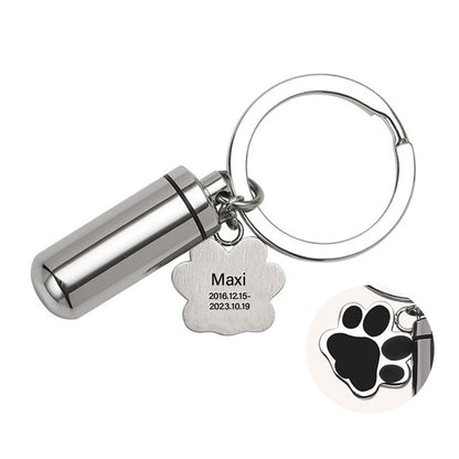 The Paw Personalized Pet Memorial Cremation Keychain