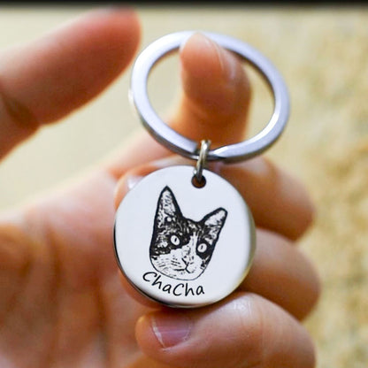 Personalized Pet Face Keychain