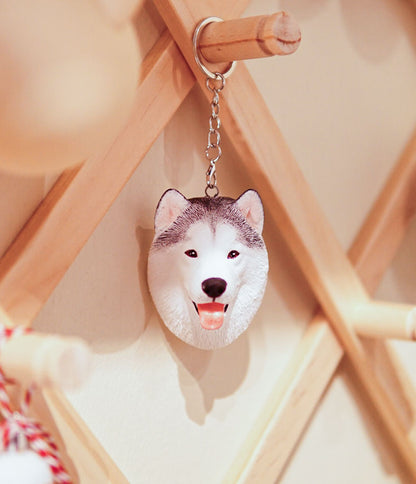 Lifelike Pet Sculpture Keychain