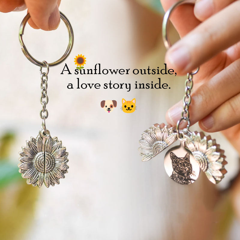 Personalized Sunflower Necklace