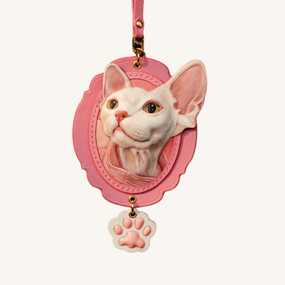 3D Personalized Pet Memorial Portrait Leather Ornament