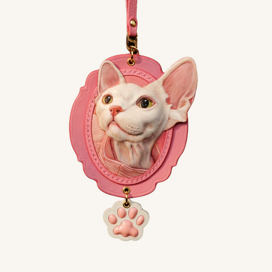 3D Personalized Pet Memorial Portrait Leather Ornament