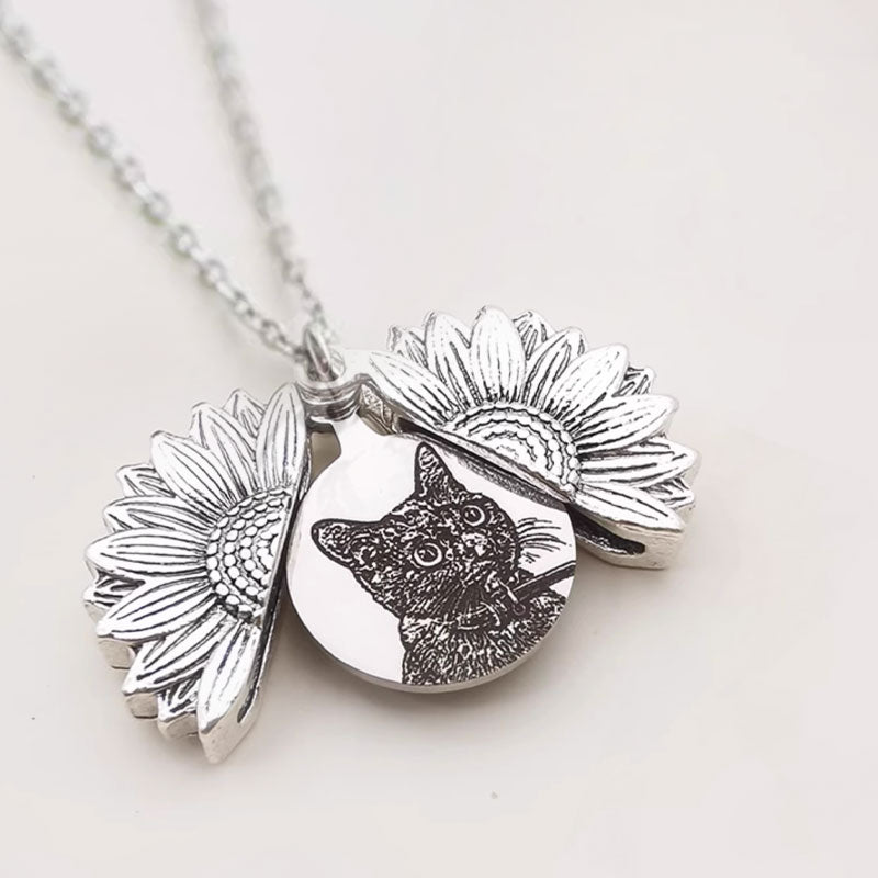 Personalized Sunflower Necklace