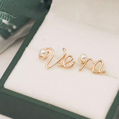 Amour Personalized Name Earrings