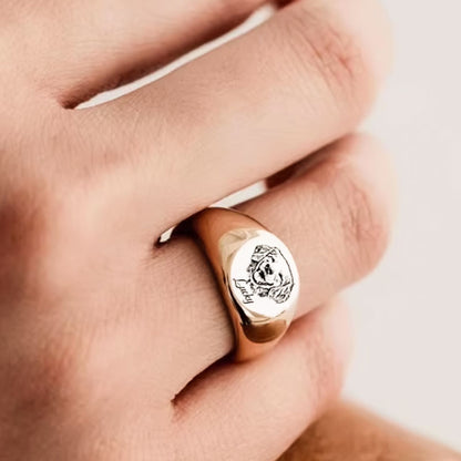 Personalized Ring with Pet Face & Name