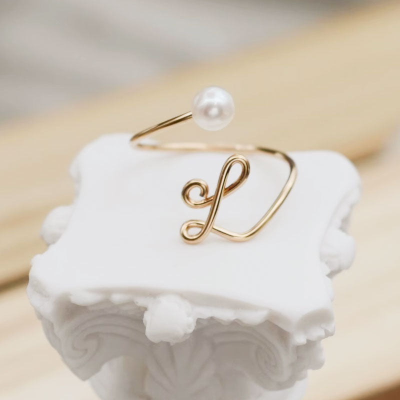 Amour Personalized Initial Ring