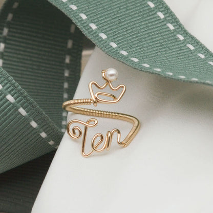 Amour Personalized Name Ring