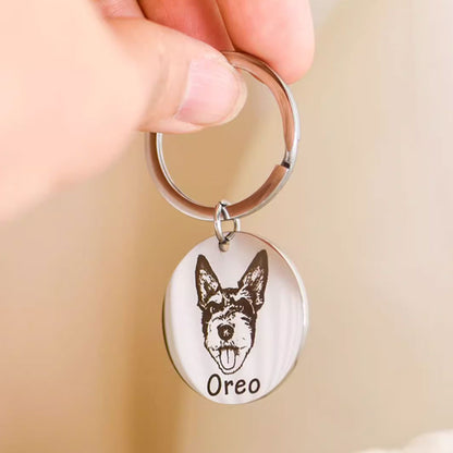 Personalized Pet Face Keychain