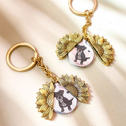 Personalized Sunflower Keychain