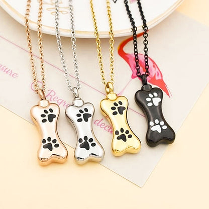 The Bone Personalized Pet Memorial Cremation Urn Necklace