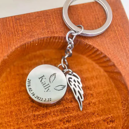 Personalized Engraved Portrait Pet Urn Keychain