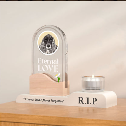 Personalized Pet Memorial Glass Plaque with Custom Engraving