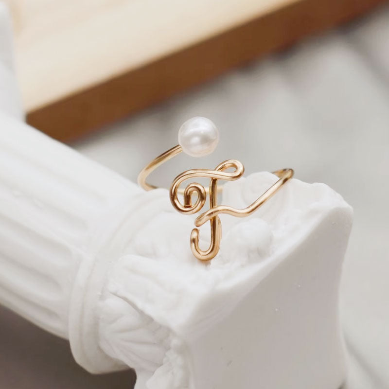 Amour Personalized Initial Ring