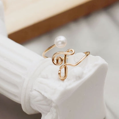 Amour Personalized Initial Ring