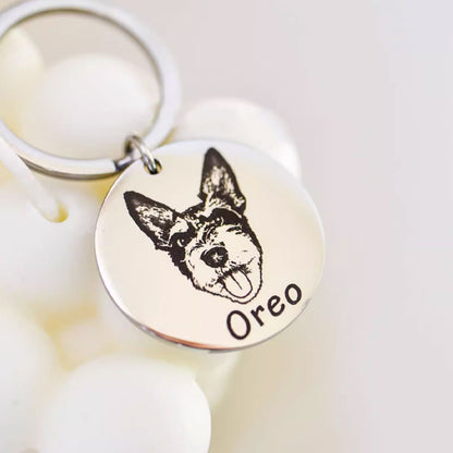 Personalized Pet Face Keychain