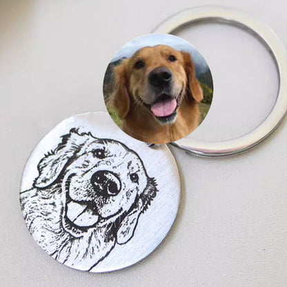 Personalized Pet Face Keychain