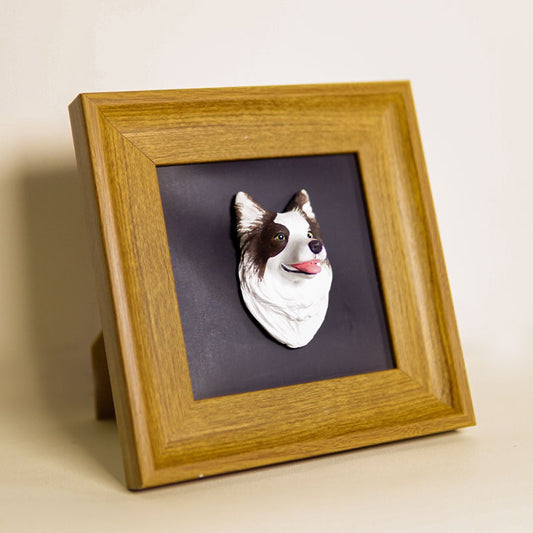 Personalized pet sculpture memorial frame