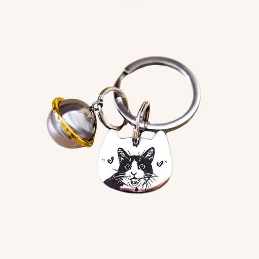 Off to the Pet Star Personalized Engraved Urn Keychain