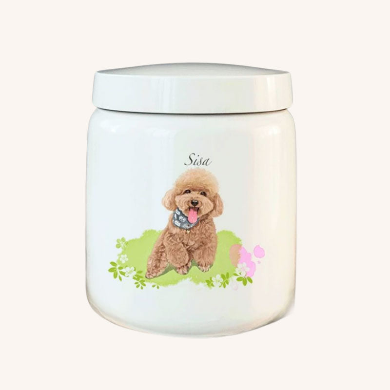 Personalized Hand-painted Pet Cremation Urn for Ashes