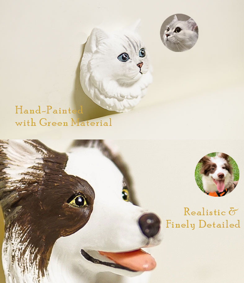 Lifelike Pet Sculpture Keychain