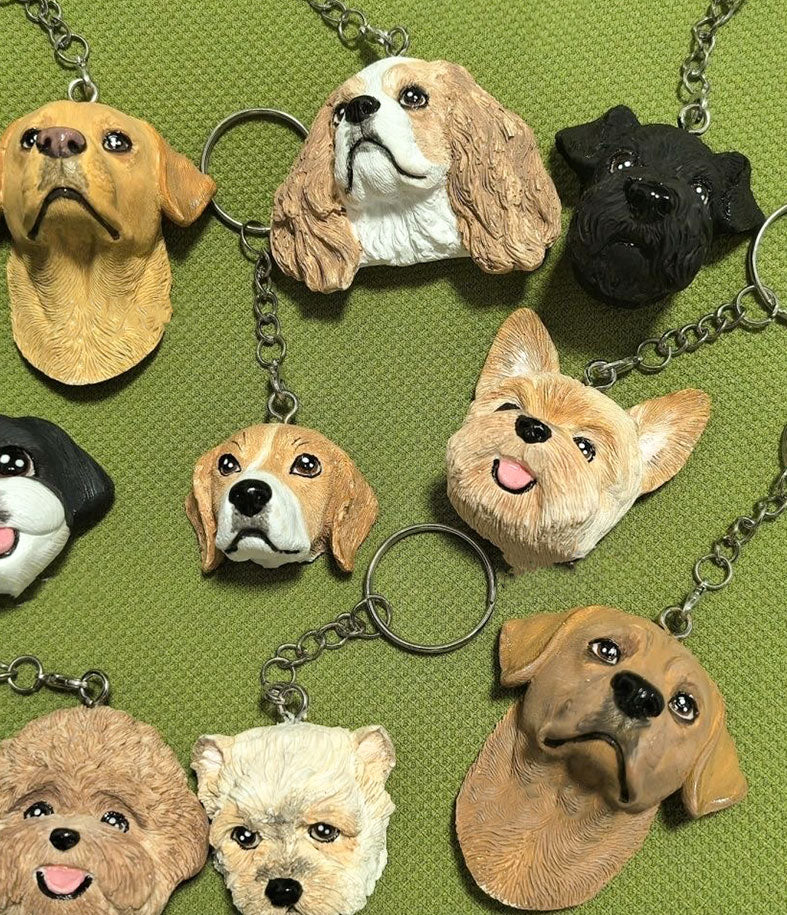 Lifelike Pet Sculpture Keychain